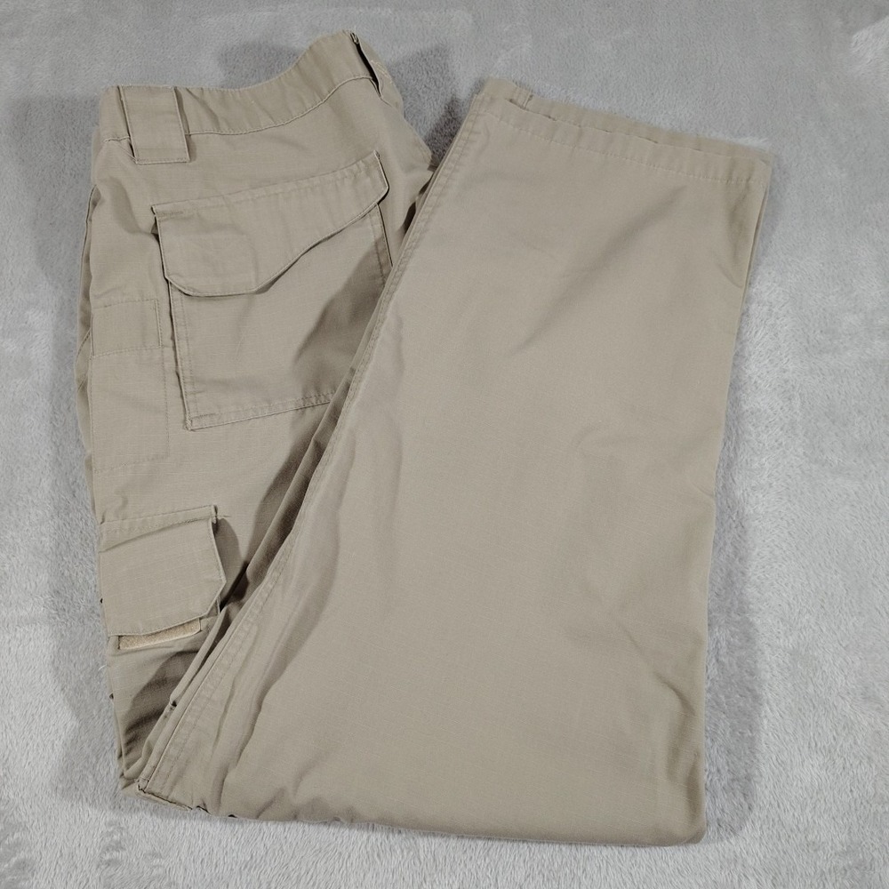 Tru-Spec Ripstop Tactical Cargo Pants Men‎ 42/31.5 Khaki Tan Flex Waist Utility